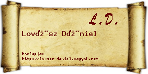 Lovász Dániel névjegykártya