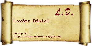 Lovász Dániel névjegykártya